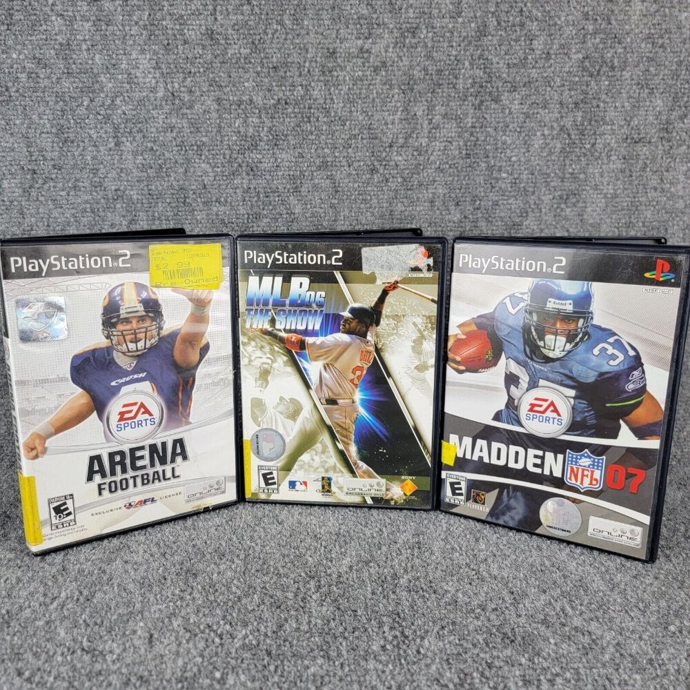 Playstation 2 PS2 Video Games Bundle Lot of 3 Arena Football MLB 06 Madden 07